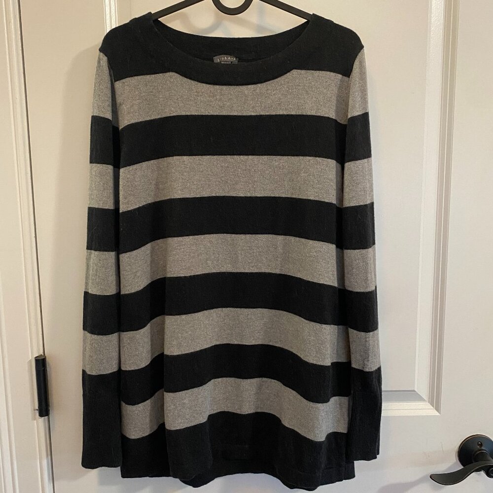*Cashmere Blend* Lilla P Striped Sweater